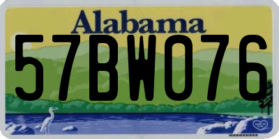 AL license plate 57BW076