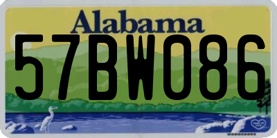 AL license plate 57BW086
