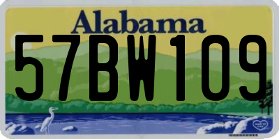 AL license plate 57BW109