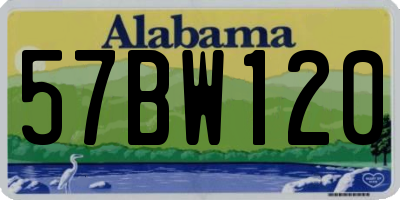 AL license plate 57BW120