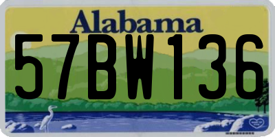 AL license plate 57BW136