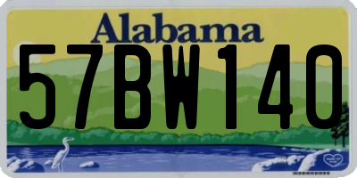 AL license plate 57BW140