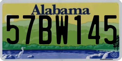 AL license plate 57BW145