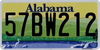 AL license plate 57BW212