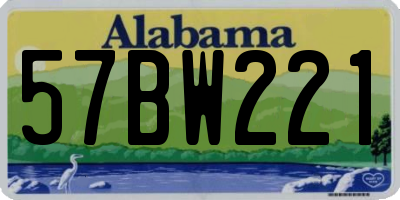 AL license plate 57BW221
