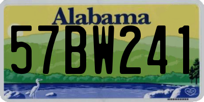 AL license plate 57BW241