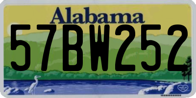 AL license plate 57BW252
