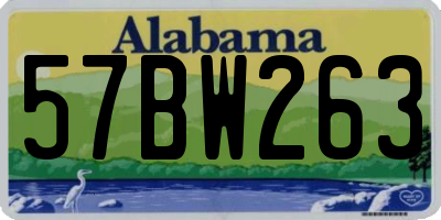 AL license plate 57BW263
