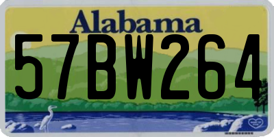 AL license plate 57BW264