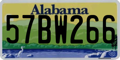 AL license plate 57BW266