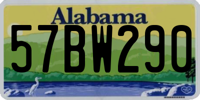 AL license plate 57BW290
