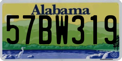 AL license plate 57BW319