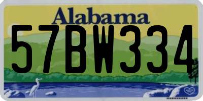 AL license plate 57BW334