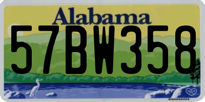 AL license plate 57BW358