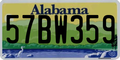 AL license plate 57BW359