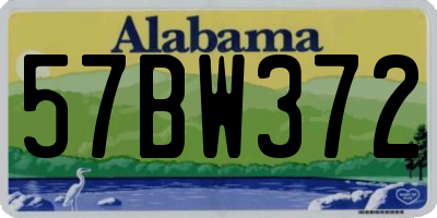 AL license plate 57BW372