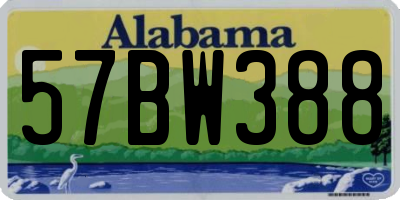 AL license plate 57BW388