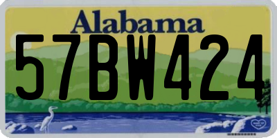 AL license plate 57BW424