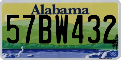 AL license plate 57BW432