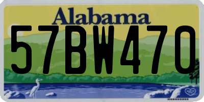 AL license plate 57BW470