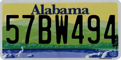 AL license plate 57BW494