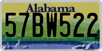AL license plate 57BW522