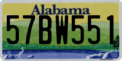 AL license plate 57BW551