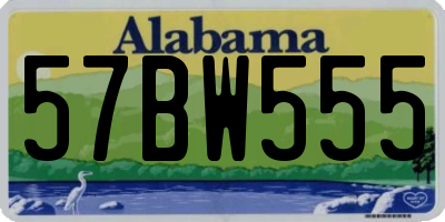 AL license plate 57BW555
