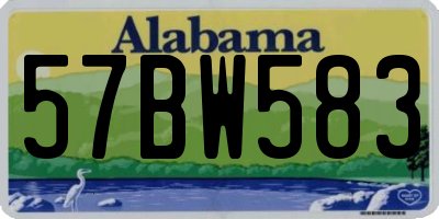 AL license plate 57BW583