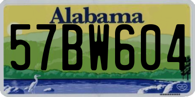 AL license plate 57BW604