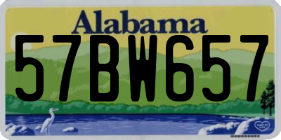 AL license plate 57BW657