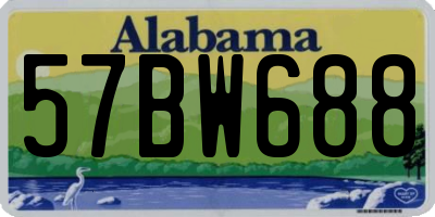 AL license plate 57BW688