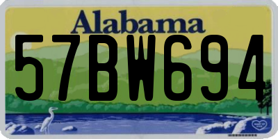 AL license plate 57BW694