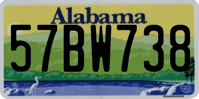 AL license plate 57BW738