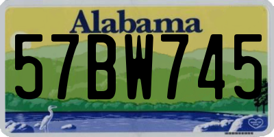AL license plate 57BW745