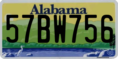 AL license plate 57BW756