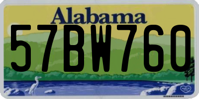 AL license plate 57BW760