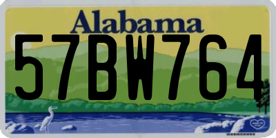 AL license plate 57BW764