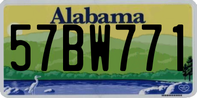 AL license plate 57BW771