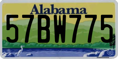 AL license plate 57BW775