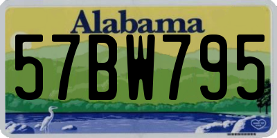 AL license plate 57BW795