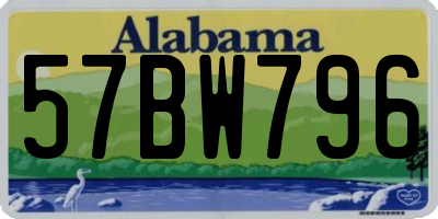 AL license plate 57BW796