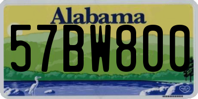 AL license plate 57BW800