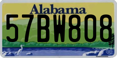 AL license plate 57BW808