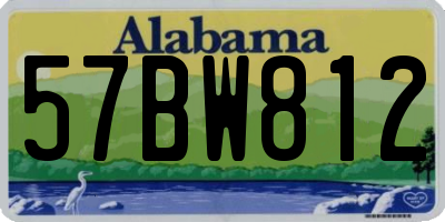 AL license plate 57BW812