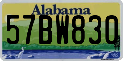 AL license plate 57BW830