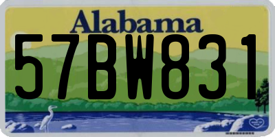 AL license plate 57BW831