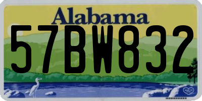AL license plate 57BW832