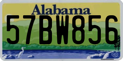 AL license plate 57BW856