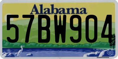 AL license plate 57BW904